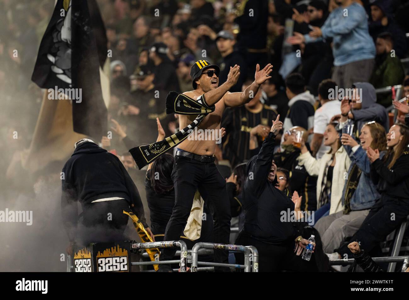 LAFC fan from the 3252 during a MLS match between the LAFC and the