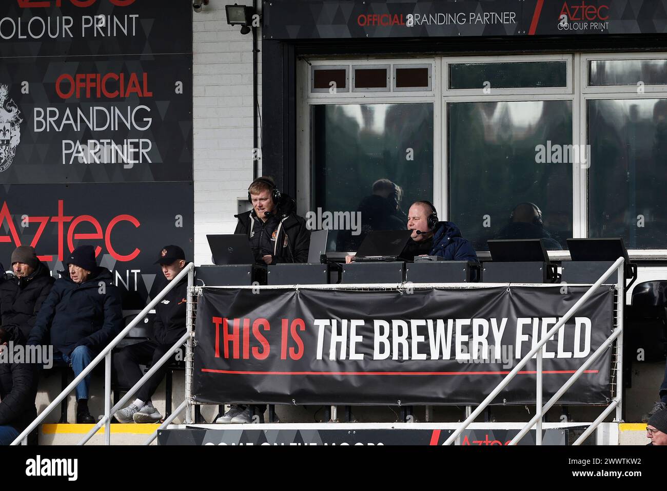 during the Vanarama National League North match between Spennymoor Town and Gloucester City at the Brewery Field, Spennymoor on Saturday 23rd March 2024. (Photo: Mark Fletcher | MI News) Credit: MI News & Sport /Alamy Live News Stock Photo