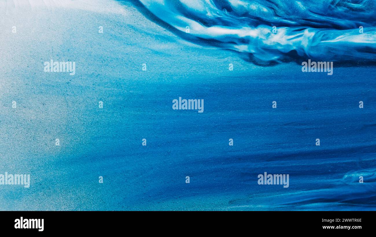 Grain wave glitter paint flow sand texture blue Stock Photo - Alamy