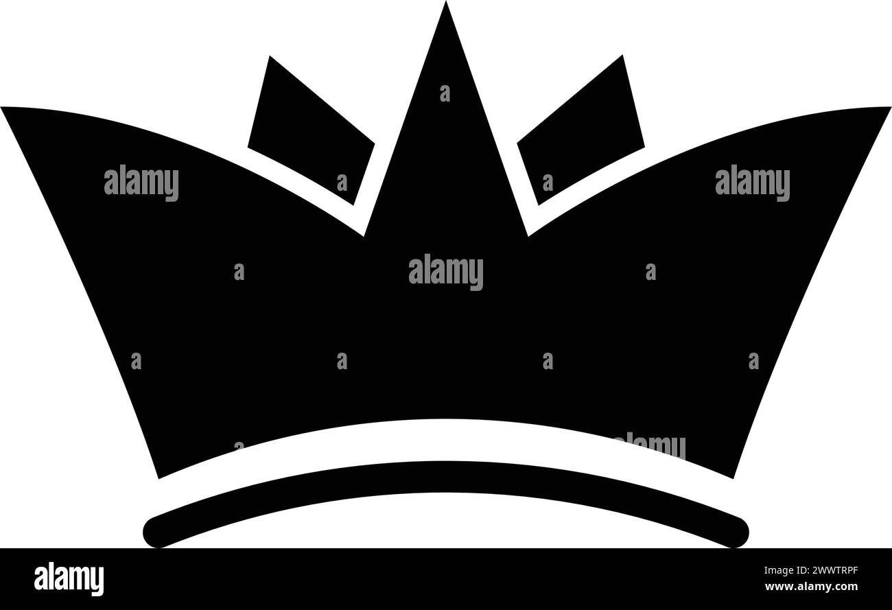 Crown silhouette icon design template illustration Stock Vector