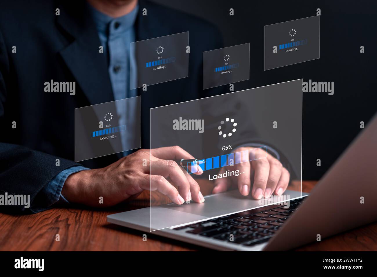 loading progress bar internet online network process information ...