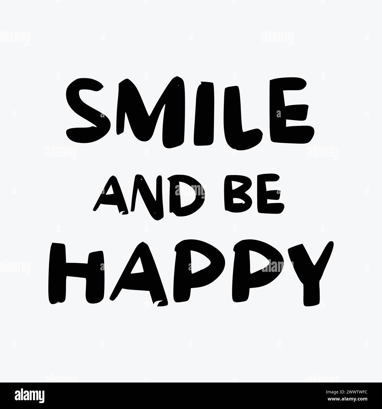 Smile and be happy typography slogan for t shirt printing, tee graphic