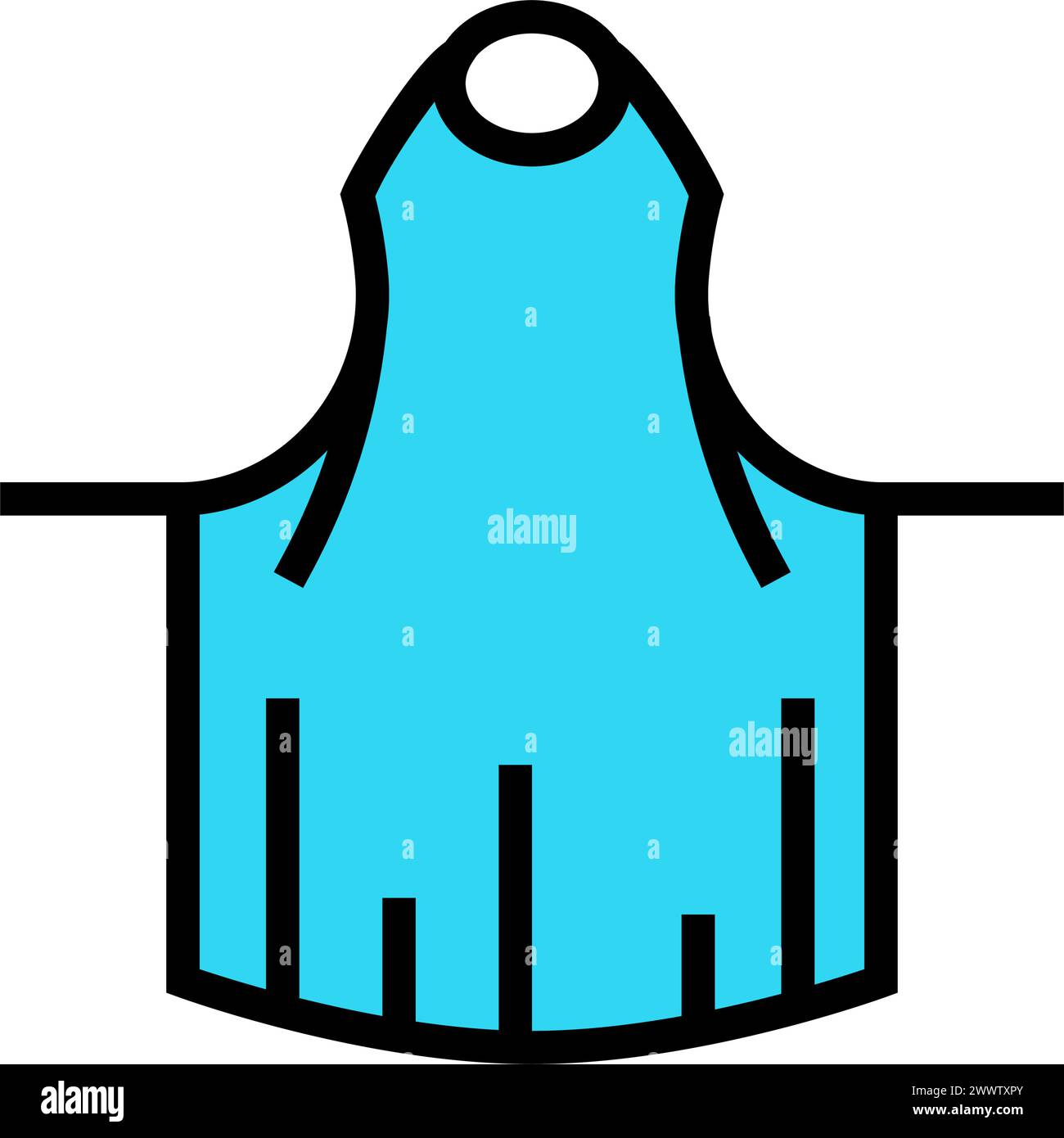 apron ppe protective equipment color icon vector illustration Stock ...