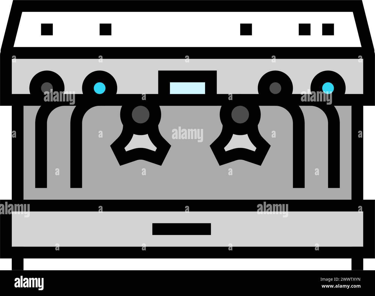 espresso machine restaurant equipment color icon vector illustration