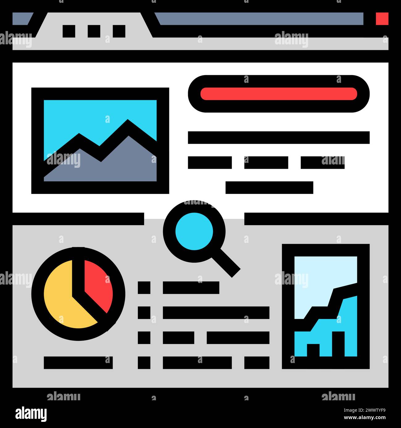 seo audit color icon vector illustration Stock Vector Image & Art - Alamy