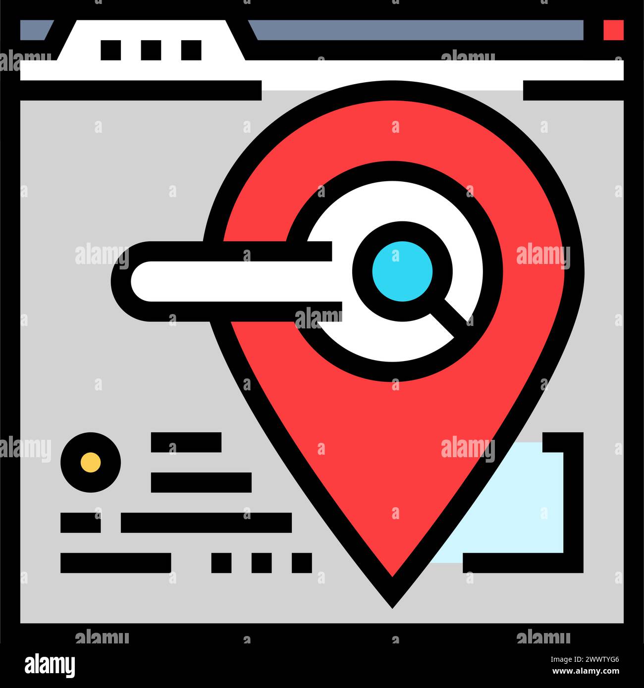 local seo color icon vector illustration Stock Vector Image & Art - Alamy
