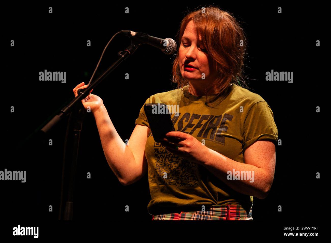 Edinburgh, Scotland, UK. 25th Mar, 2024. Kirstin Innes reciting at the ...