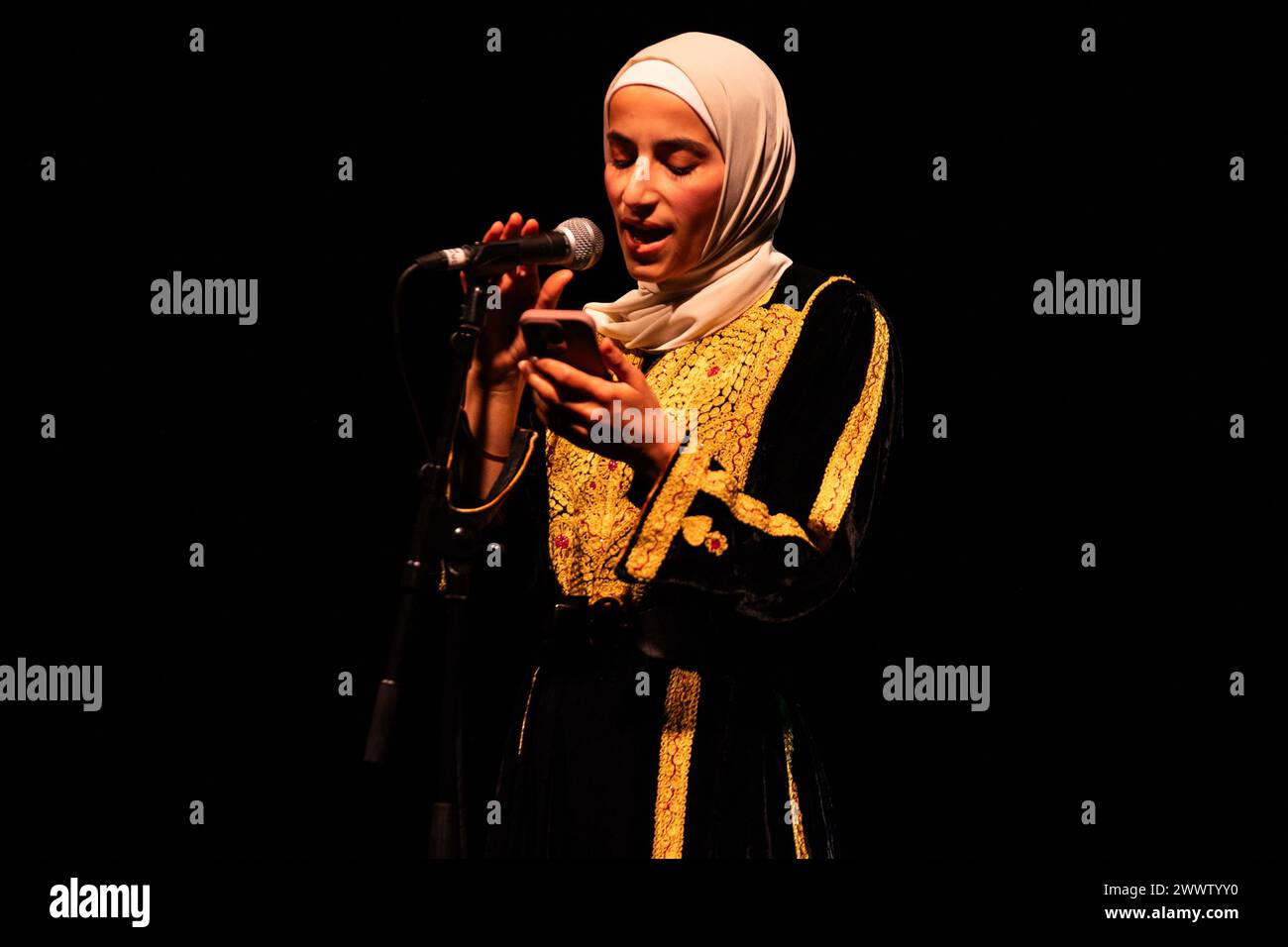 Edinburgh, Scotland, UK. 25th Mar, 2024. Salsabil El-Awaisi reciting at ...