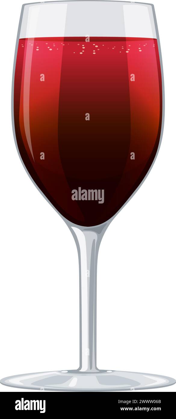 Vector illustration of a full red wine glass Stock Vector Image & Art ...