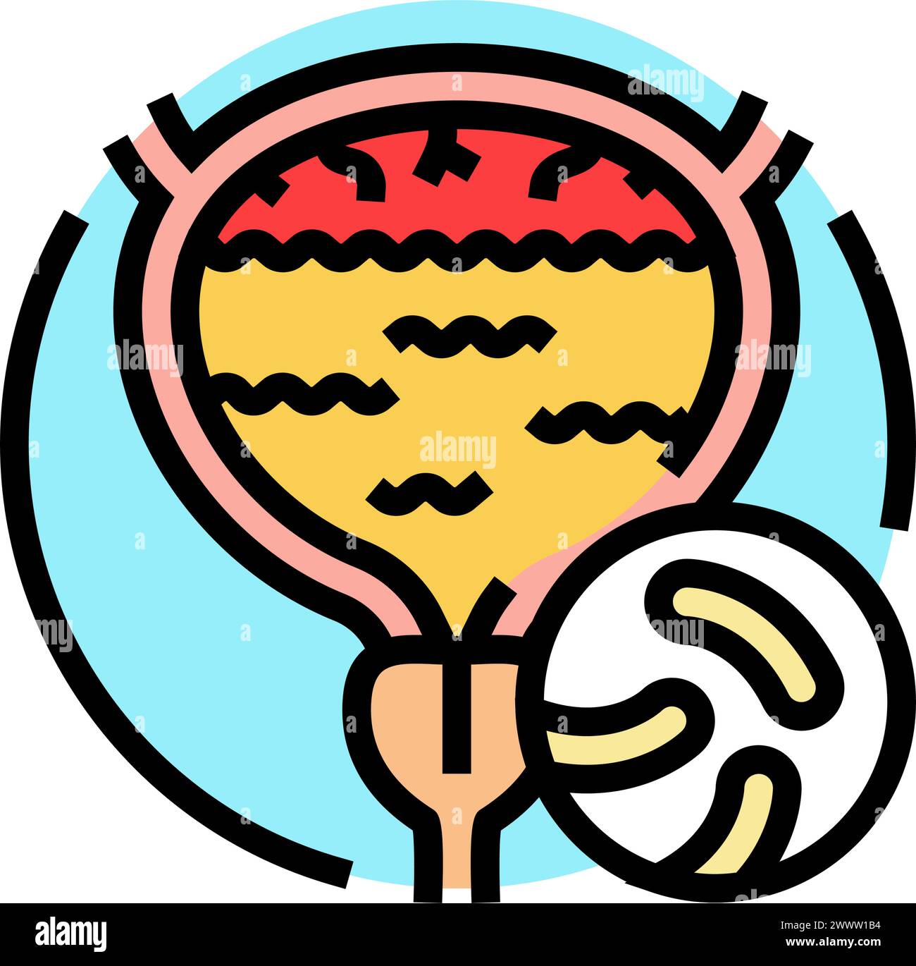 cystitis urology color icon vector illustration Stock Vector Image ...
