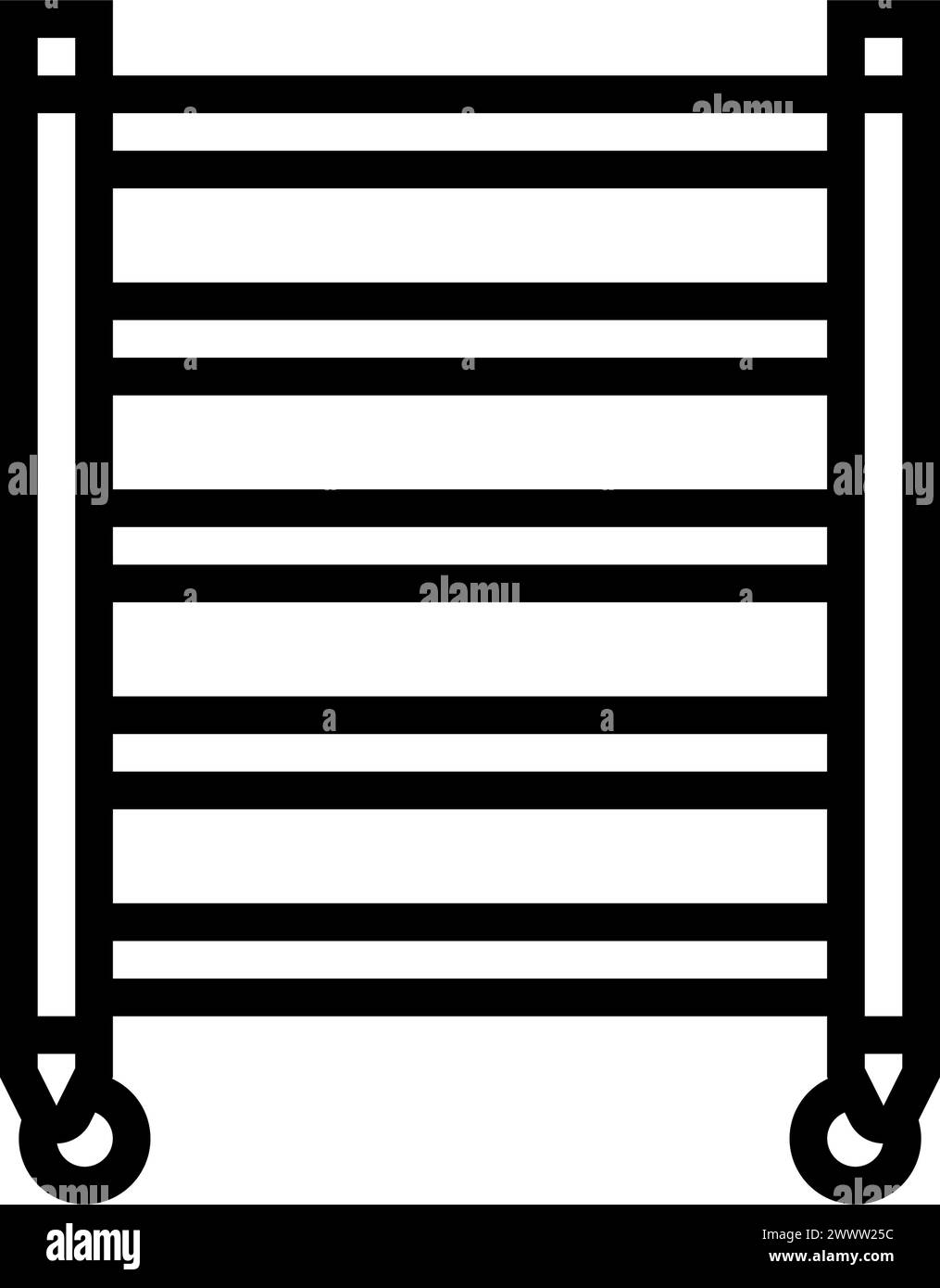 shelving restaurant equipment line icon vector illustration Stock Vector