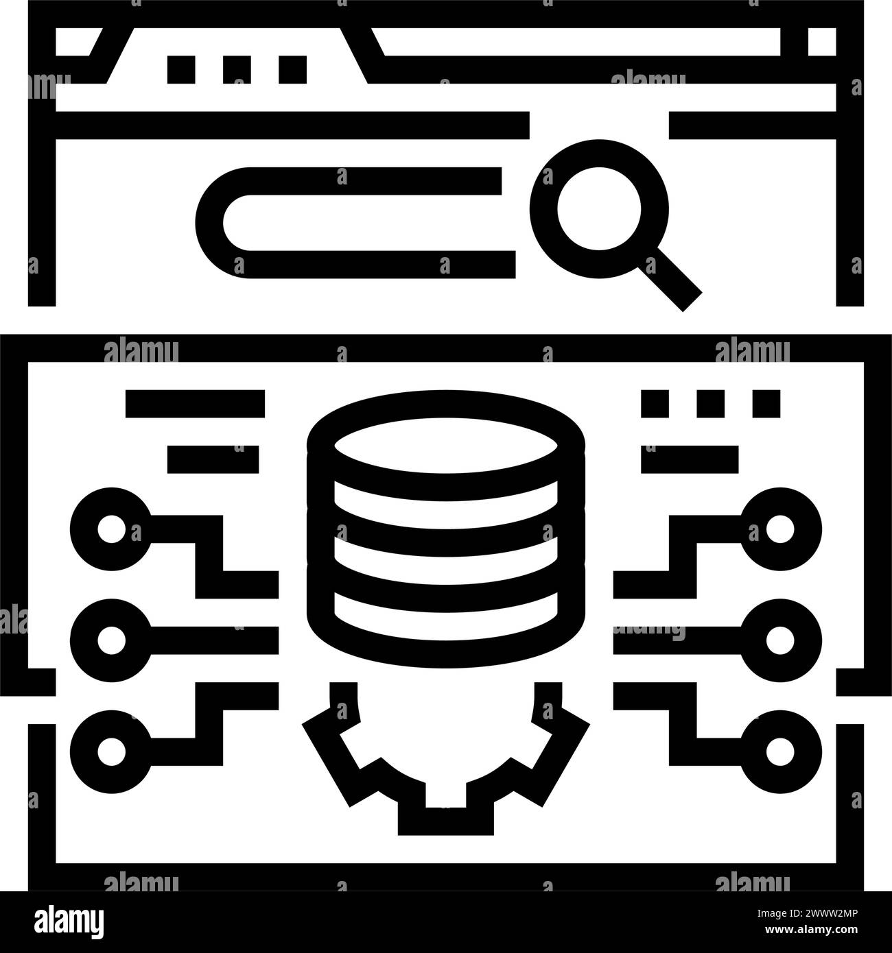 structured data seo line icon vector illustration Stock Vector Image ...