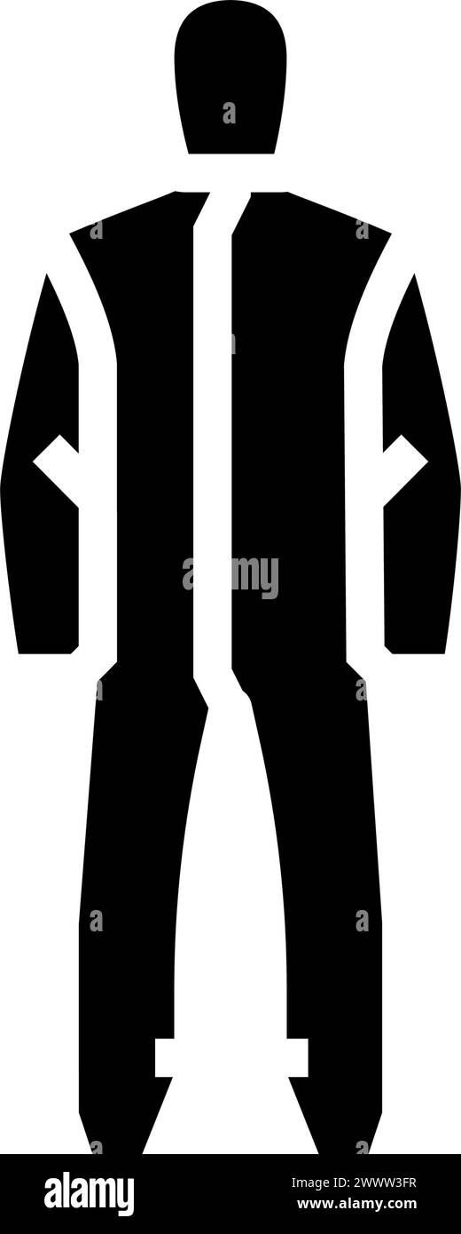 coveralls ppe protective equipment glyph icon vector illustration Stock