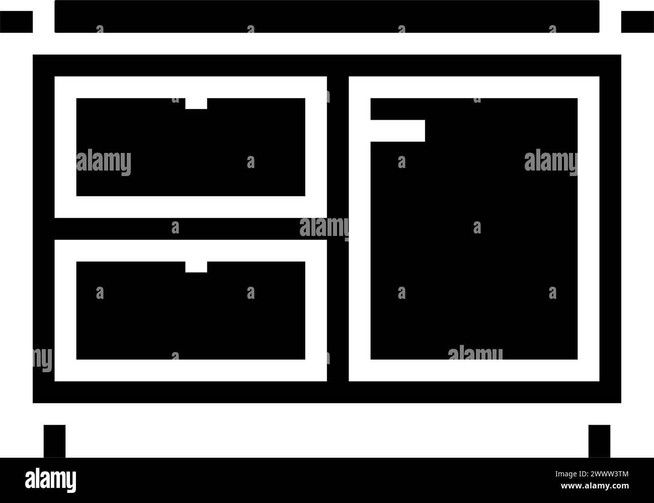 cutting board restaurant equipment glyph icon vector illustration Stock