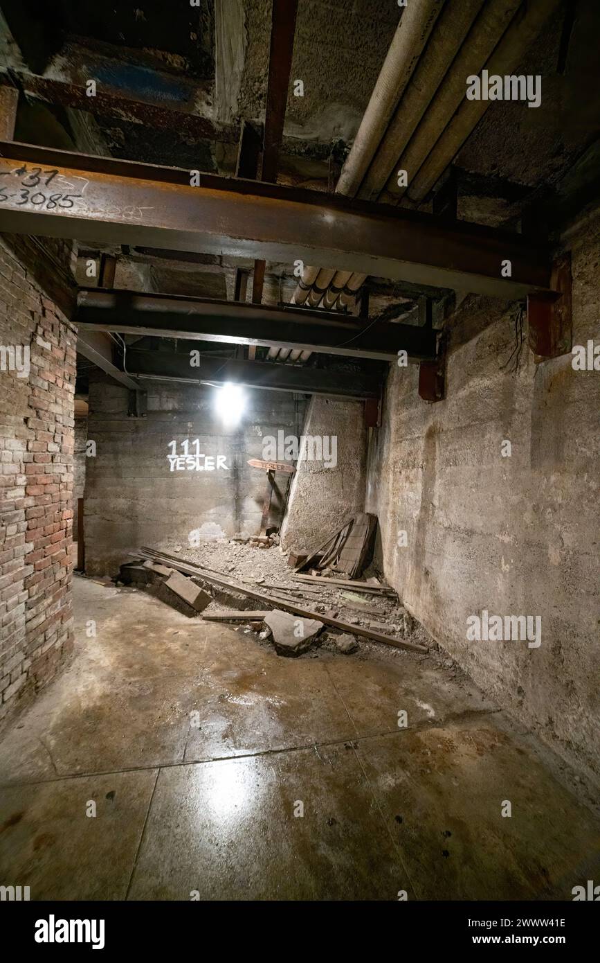 The Seattle Underground, Network of underground passageways and basements in the Pioneer Square neighborhood of Seattle, Washington, United States Stock Photo