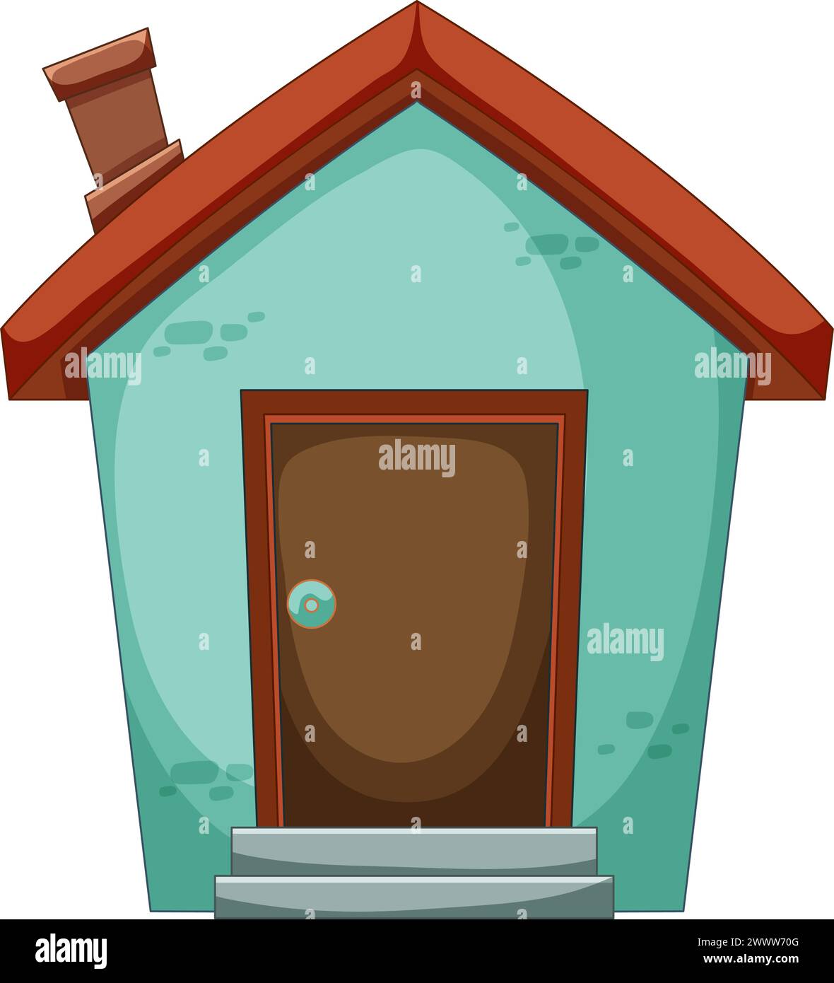 Simple stylized vector illustration of a small house Stock Vector Image ...