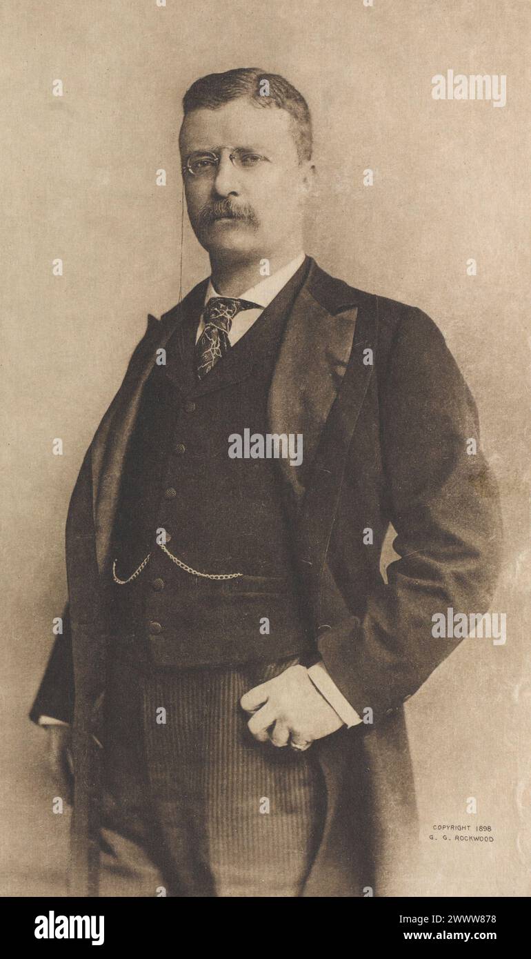 Portrait of Theodore Roosevelt 1900 Stock Photo