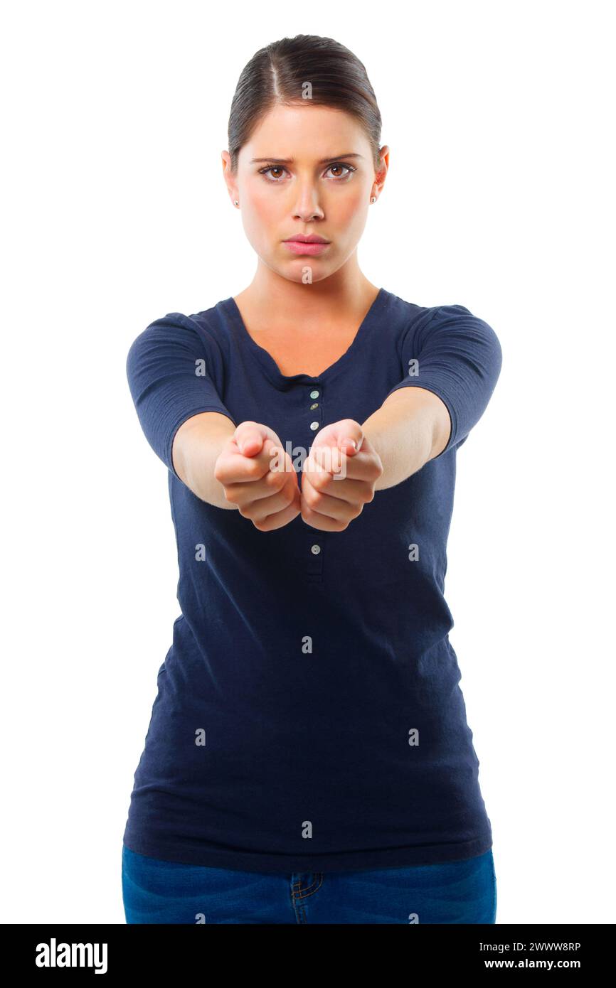 Woman, Arms Together And Portrait For Handcuff, Criminal And Guilty For ...