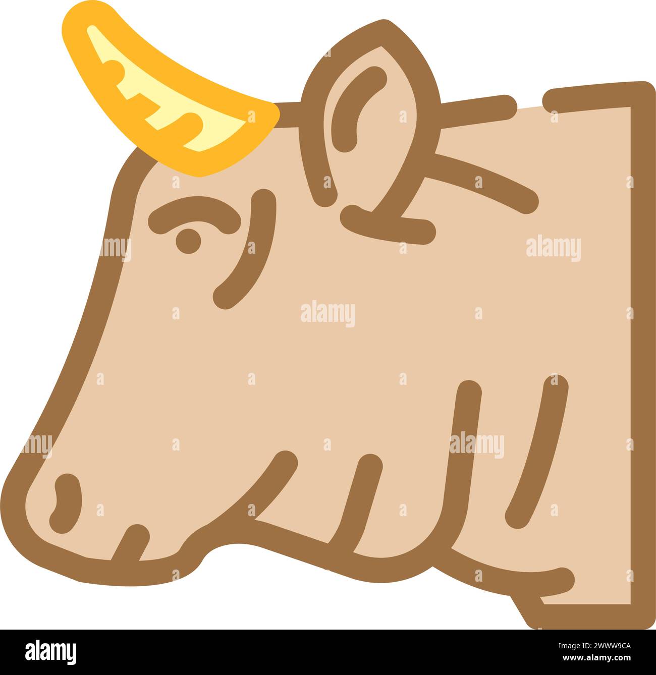 cow animal color icon vector illustration Stock Vector Image & Art - Alamy