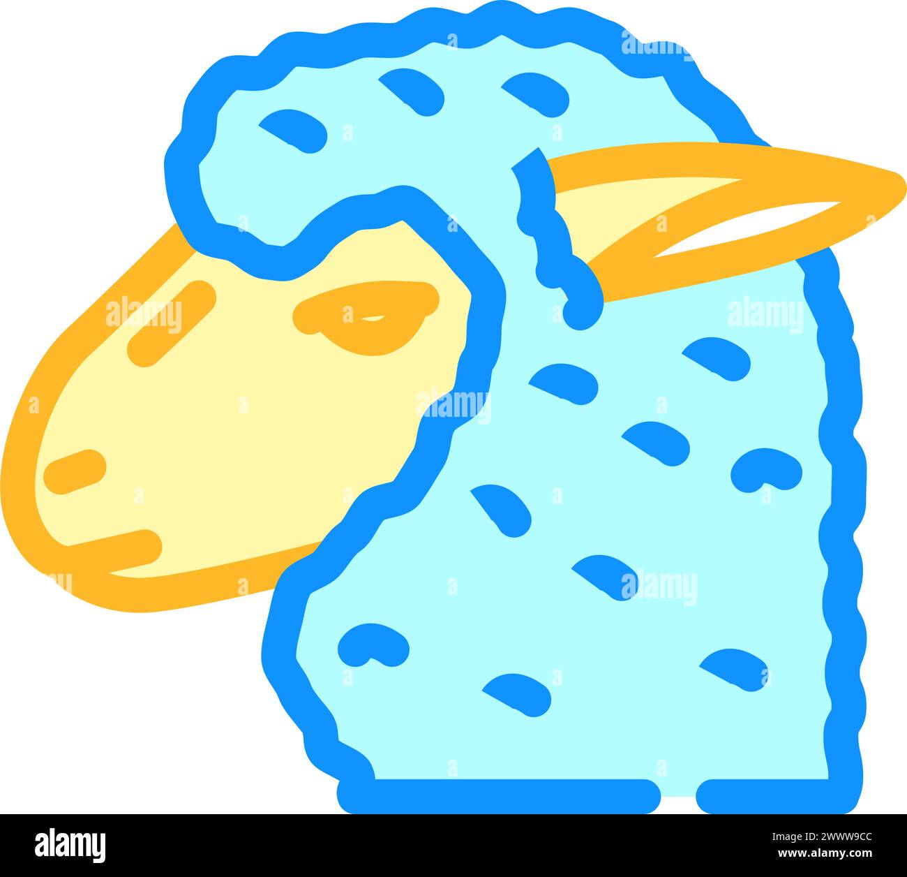 sheep animal color icon vector illustration Stock Vector Image & Art ...
