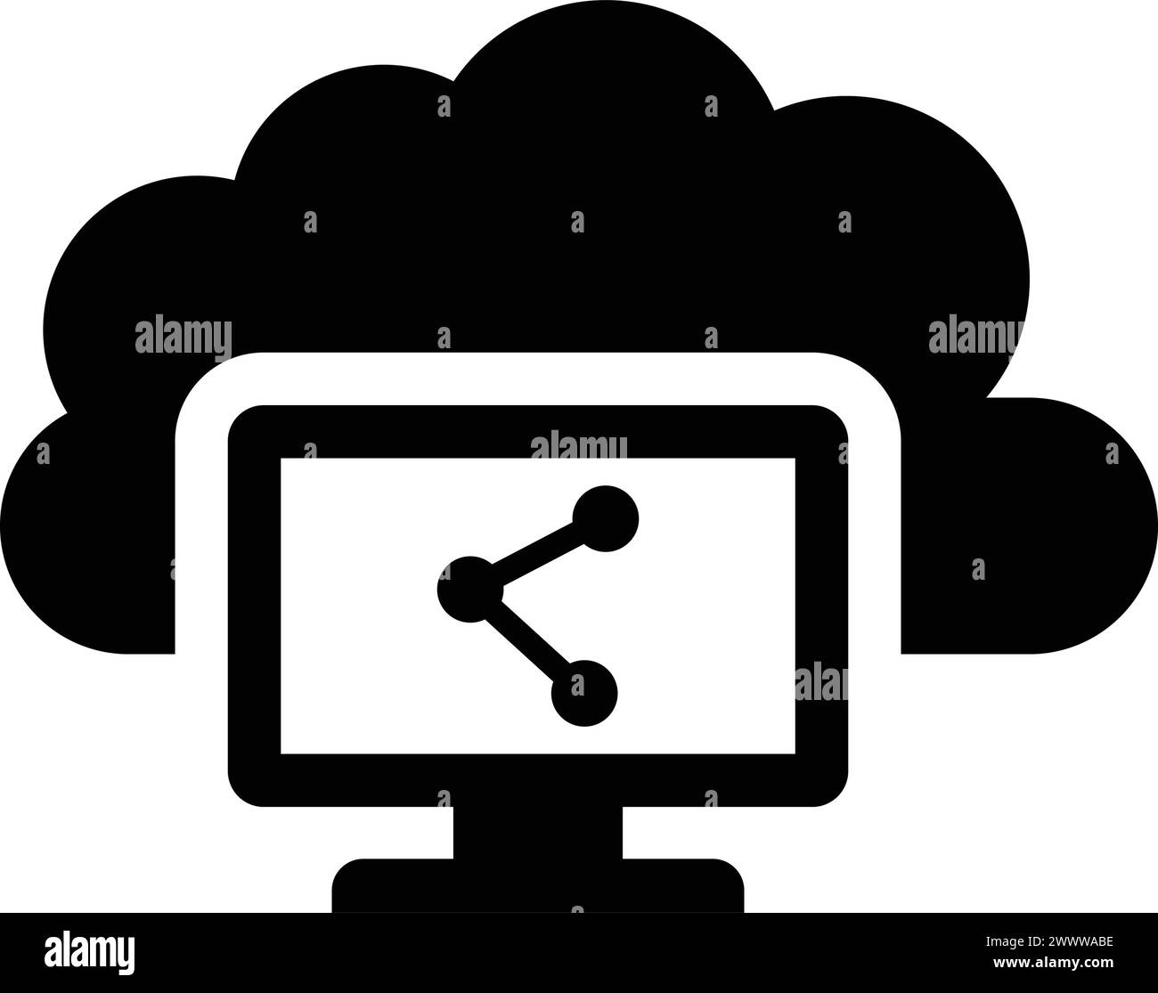 Cloud, computing, sharing icon. - Beautiful vector design. Perfect use for web, print media, online design, commercial use or any kind of design proje Stock Vector