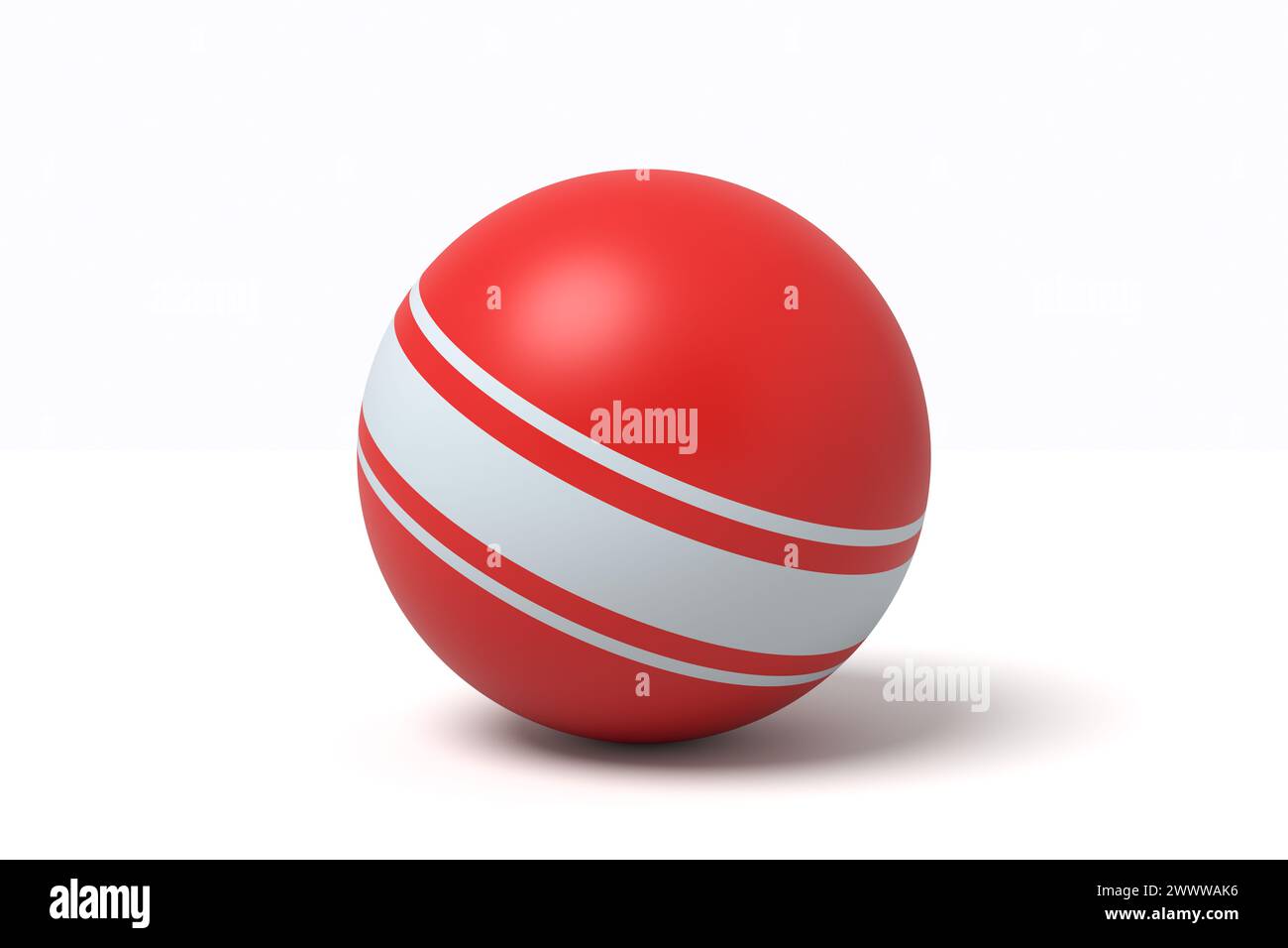 Red sphere with white stripes on white Stock Photo - Alamy