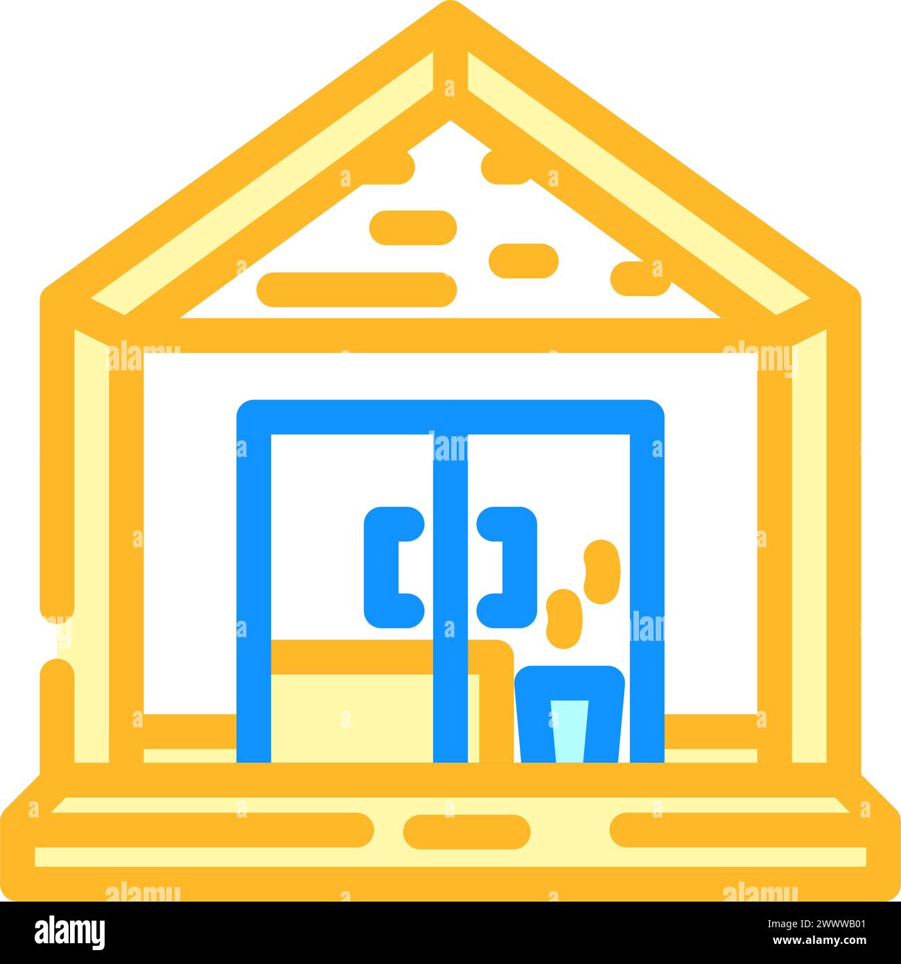 sauna color icon vector illustration Stock Vector