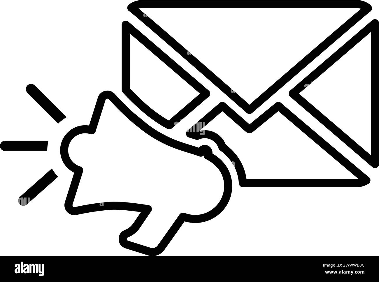 Email Marketing icon. Use for designing and developing websites, commercial purposes, print media, web or any type of design task. Stock Vector