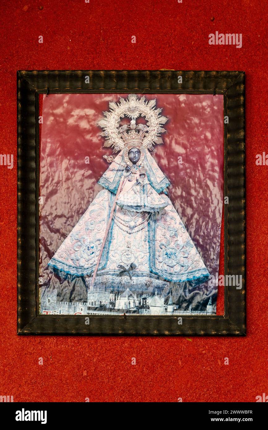 Our Lady of Guadalupe in Extremadura icon, Guadalupe, Extremadura, Spain Stock Photo