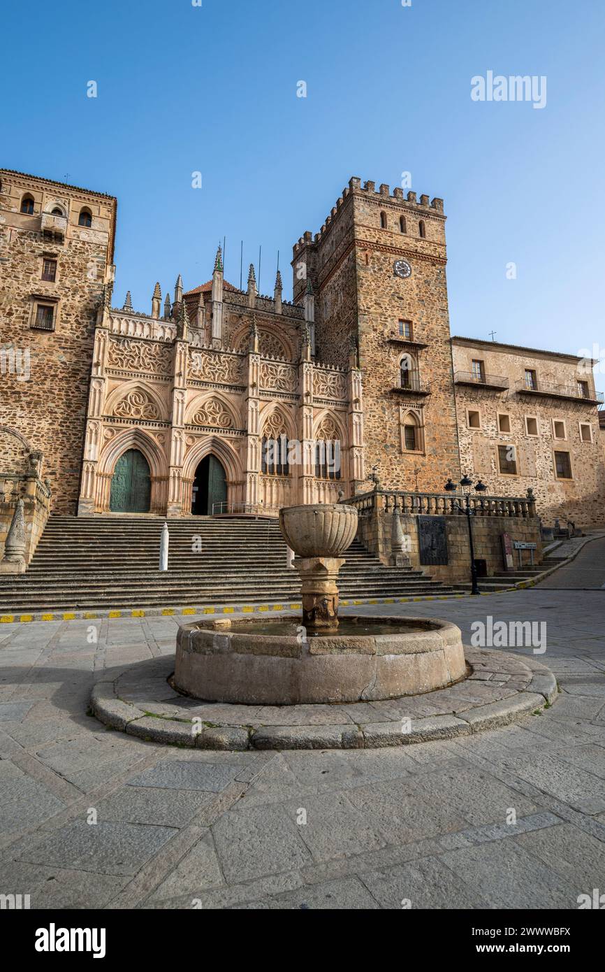 Monastery of Saint Mary of Guadalupe, Guadalupe, Extremadura, Spain Stock Photo