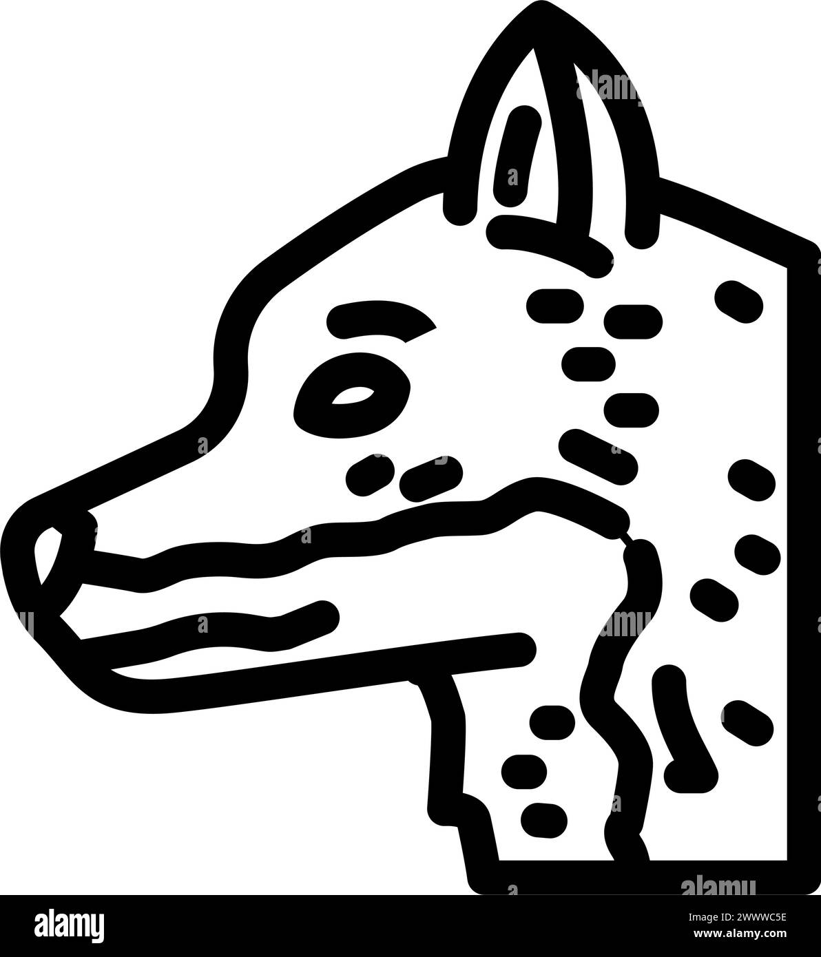 fox animal line icon vector illustration Stock Vector Image & Art - Alamy