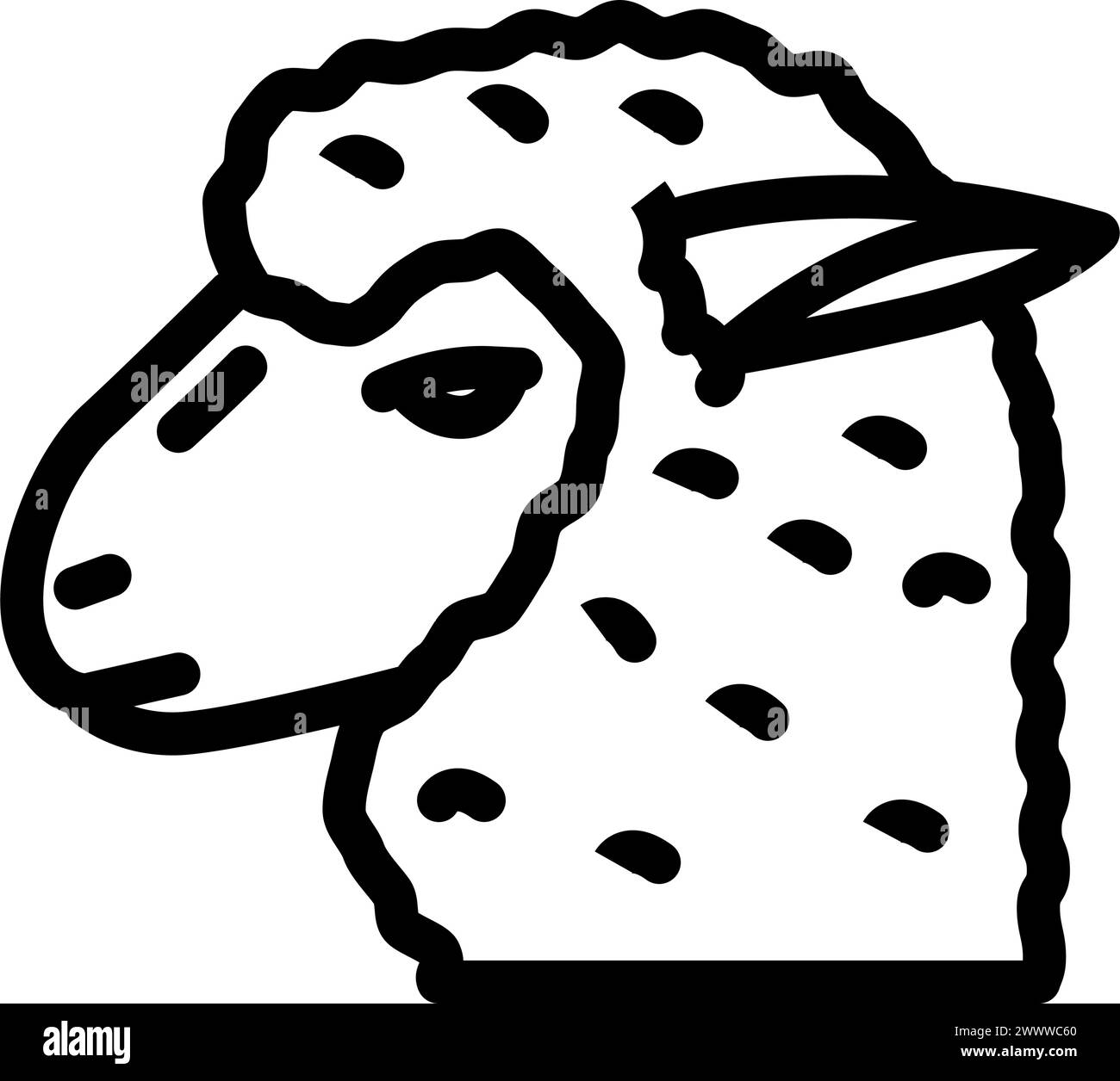 sheep animal line icon vector illustration Stock Vector Image & Art - Alamy