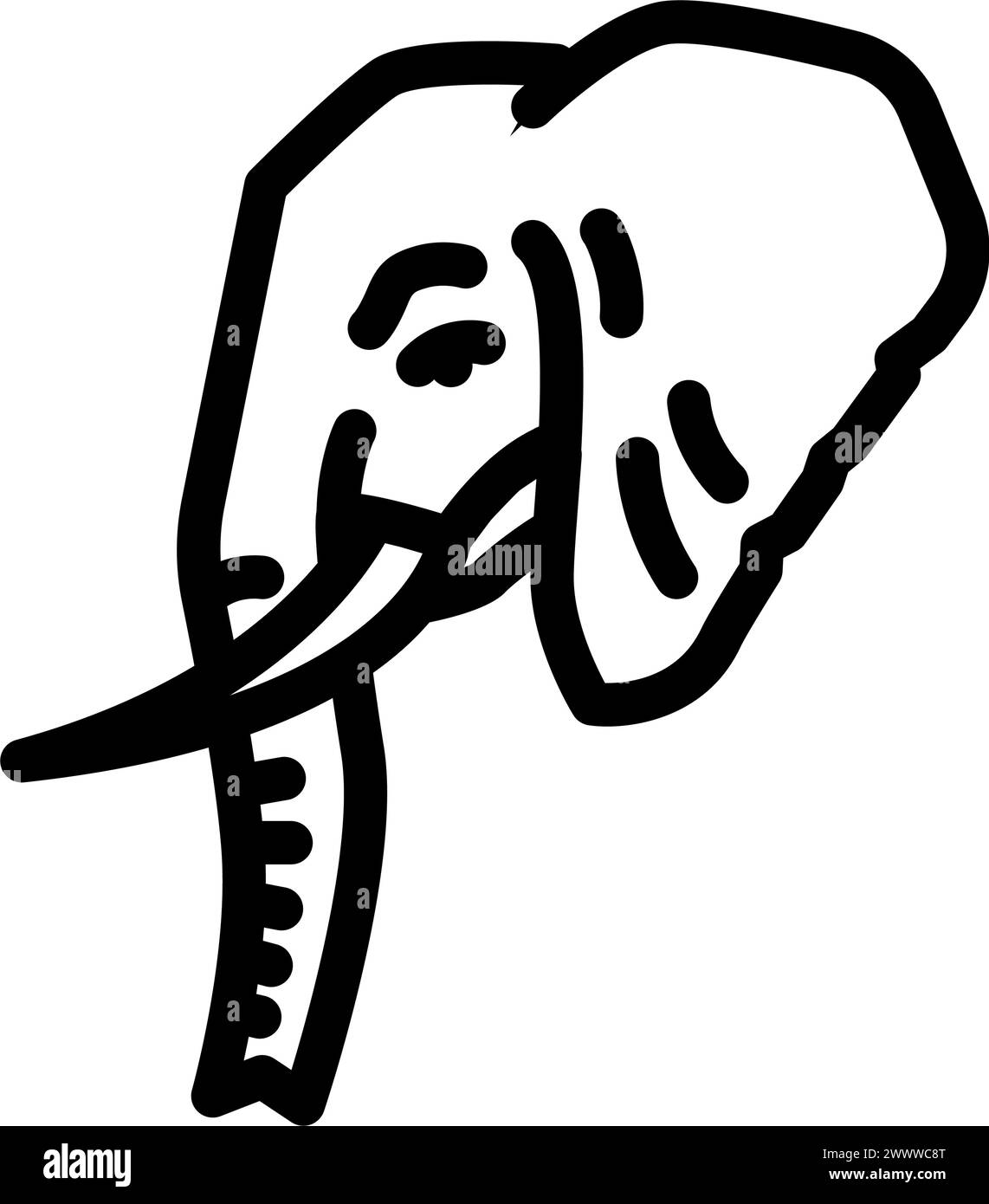 elephant animal line icon vector illustration Stock Vector Image & Art ...