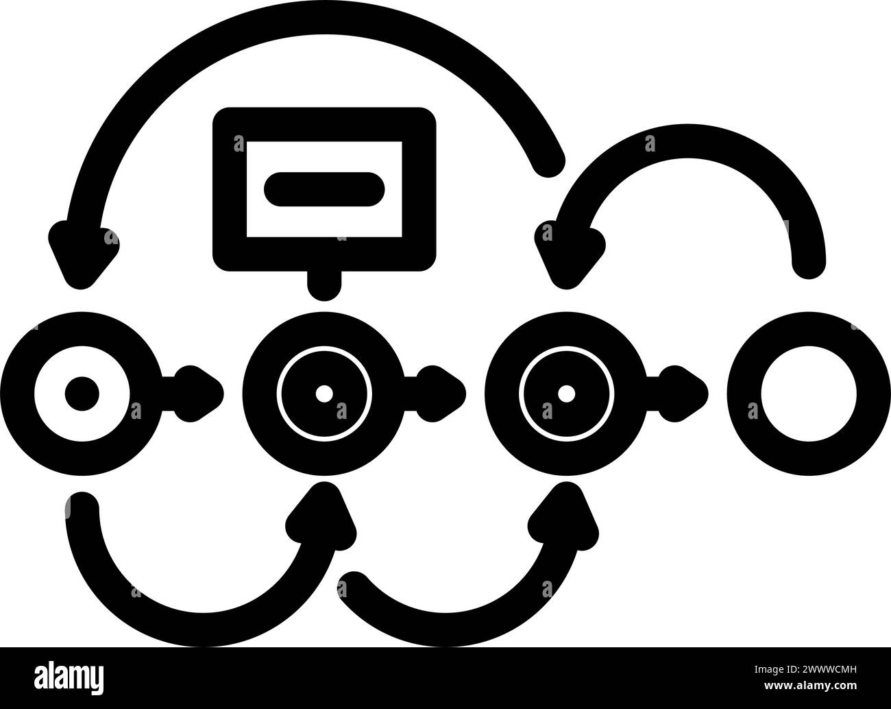 design thinking ux ui line icon vector illustration Stock Vector Image ...