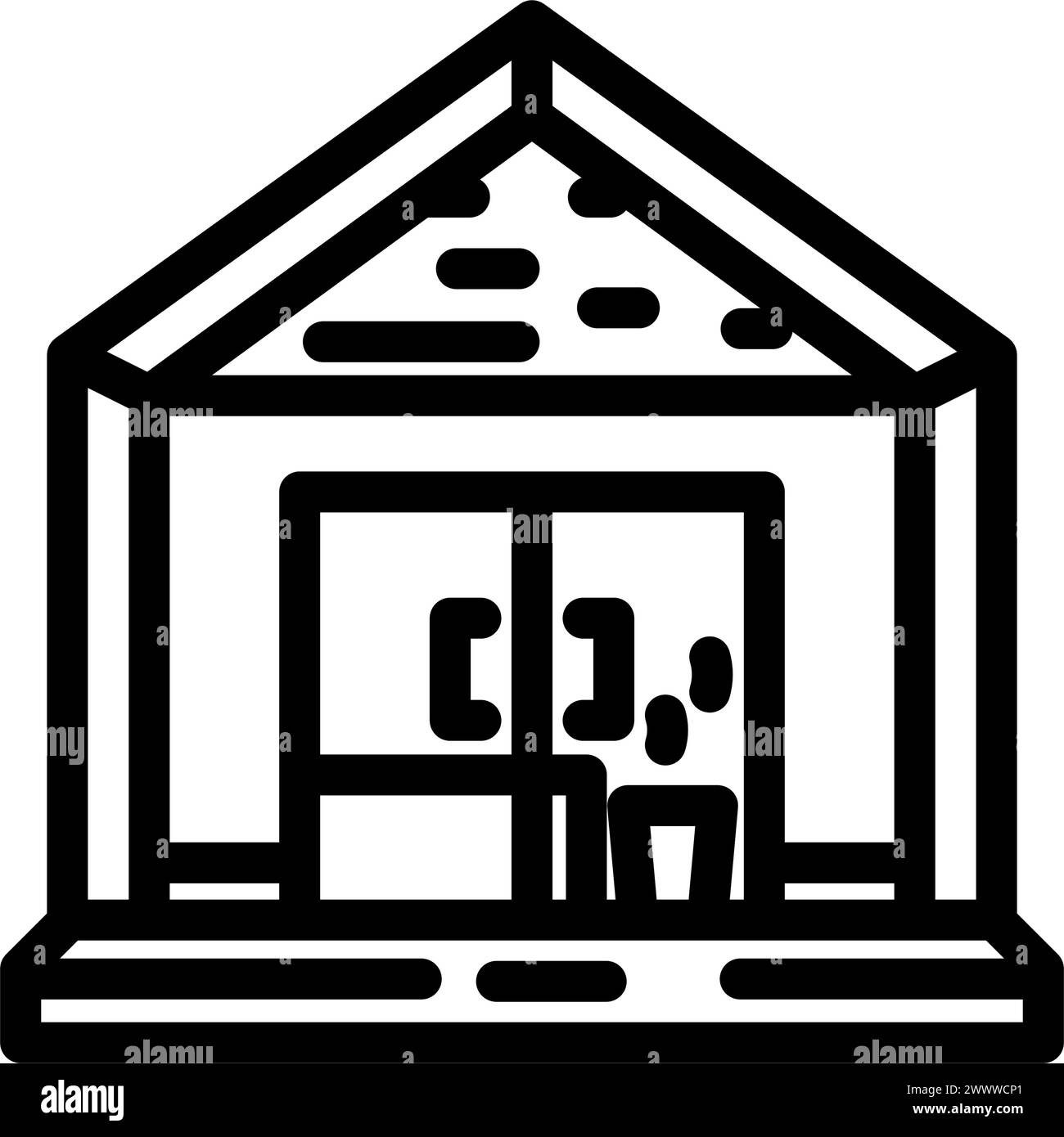 sauna line icon vector illustration Stock Vector
