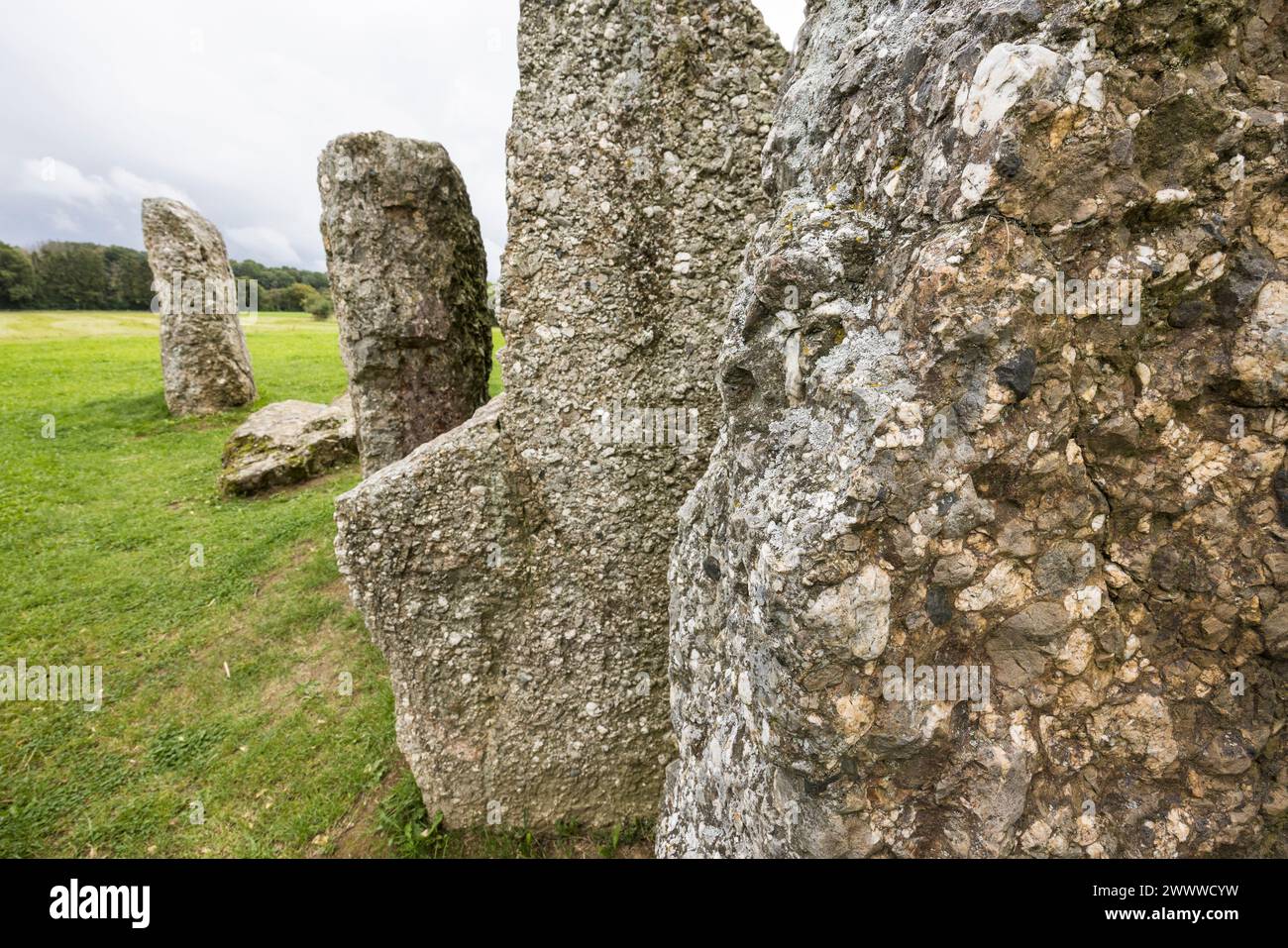 Megaliths, the dolmen of Oppagne or Southern Dolmen, Dolmen sud Oppagne, Weris, Belgium Stock Photo