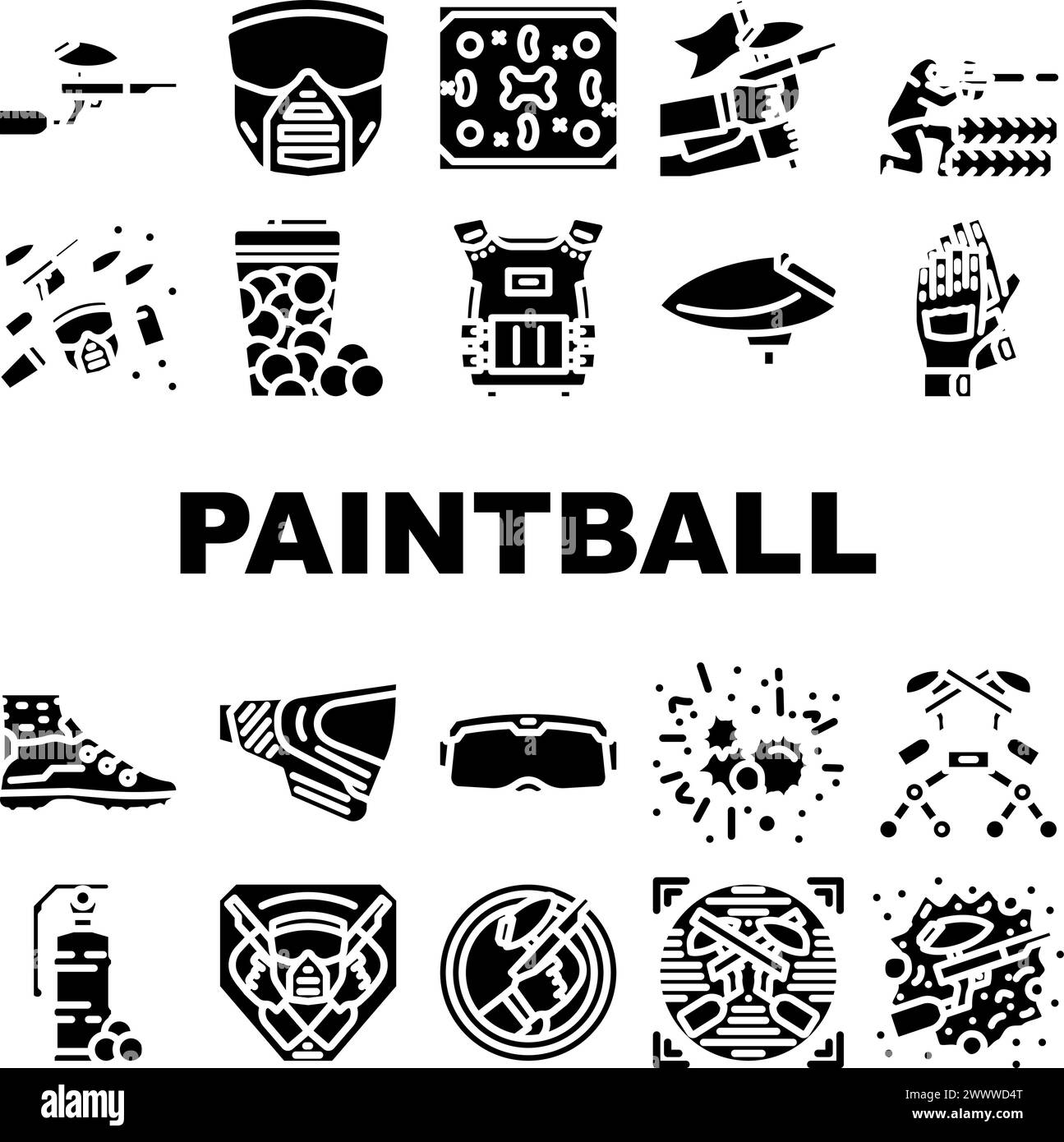 paint ball game soldier icons set vector Stock Vector Image & Art Alamy