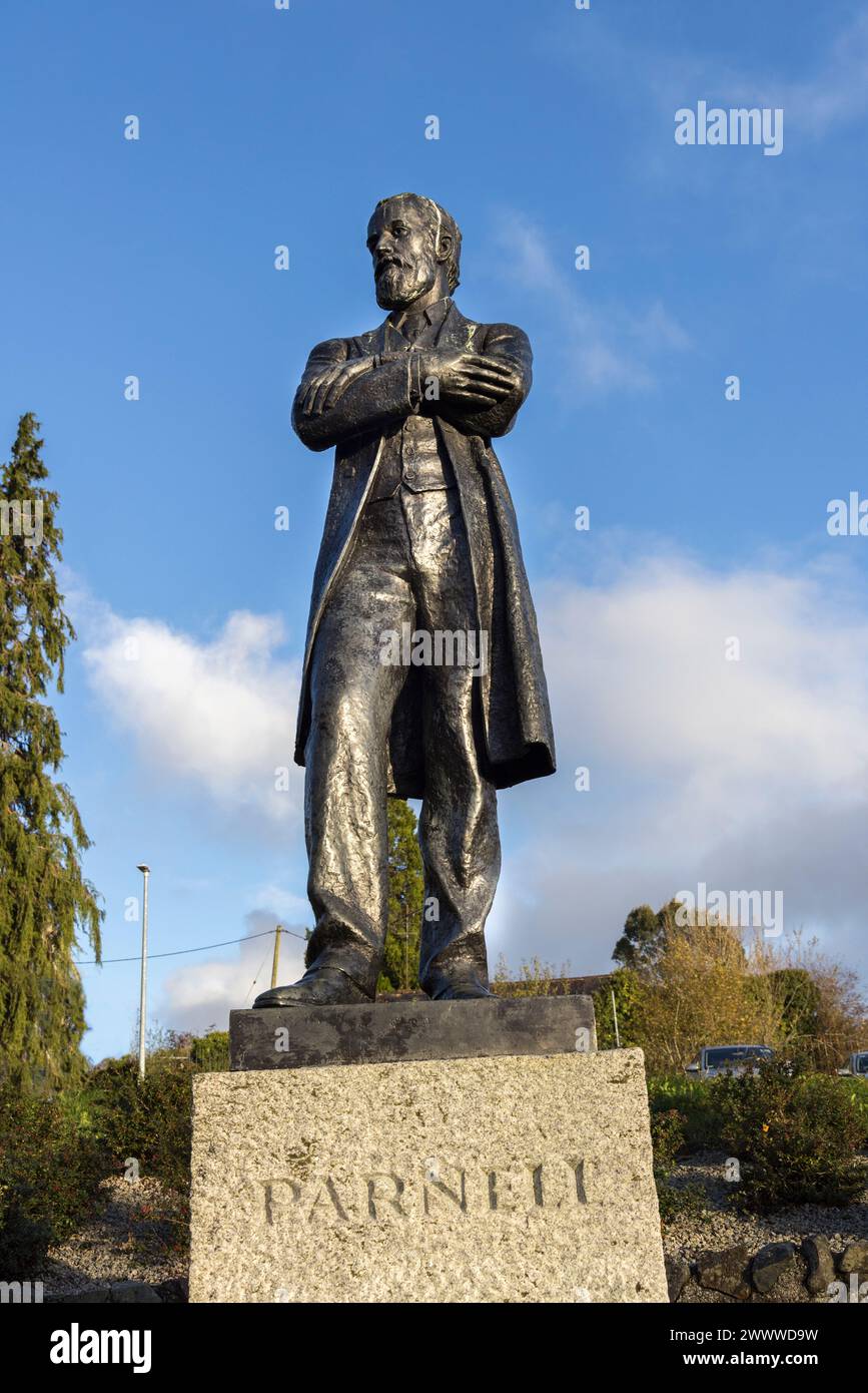 Charles Stewart Parnell Monument statue, Rathdrum, Co. Wicklow, Ireland Stock Photo