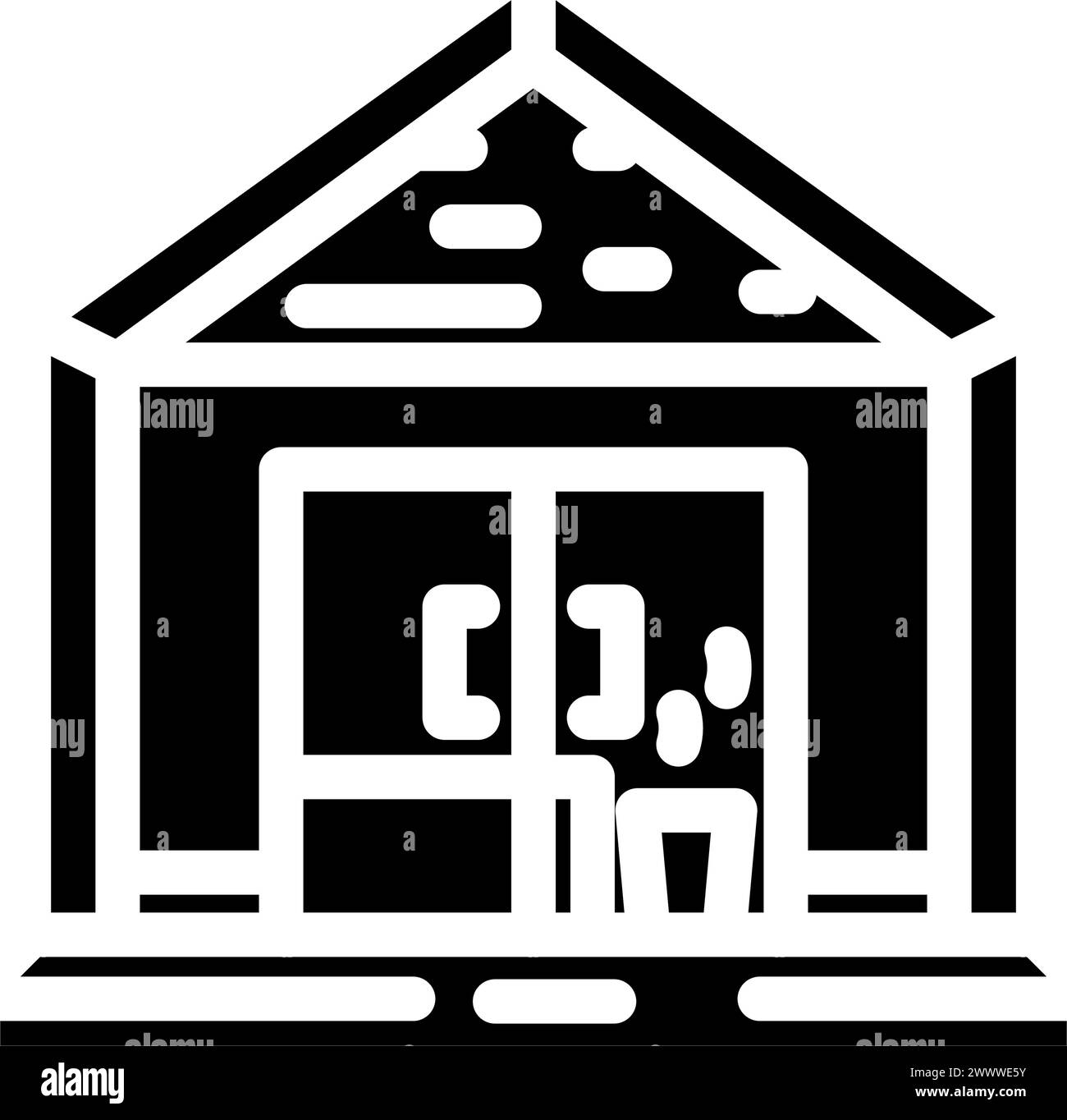 sauna glyph icon vector illustration Stock Vector