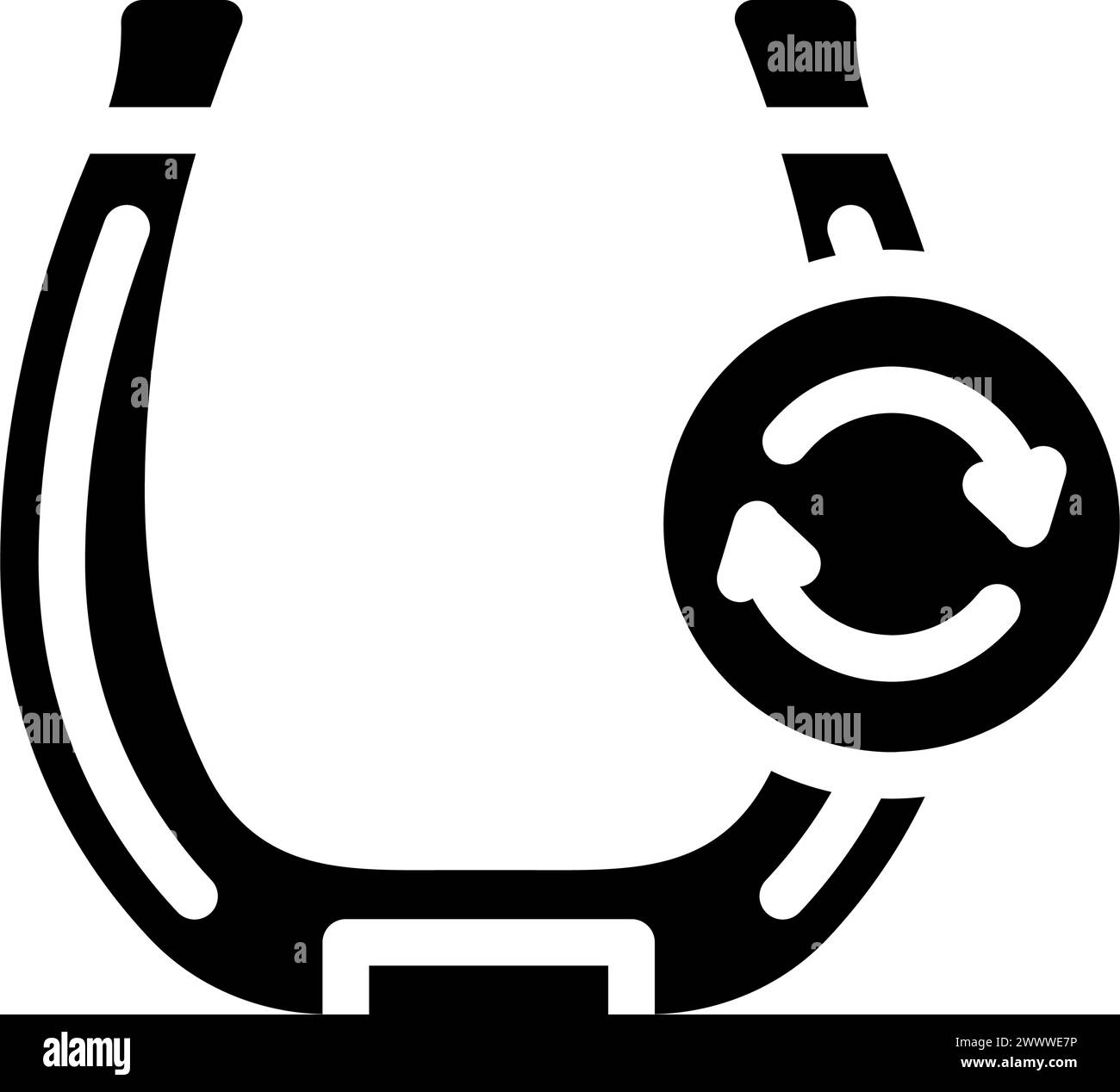 farrier blacksmith metal glyph icon vector illustration Stock Vector