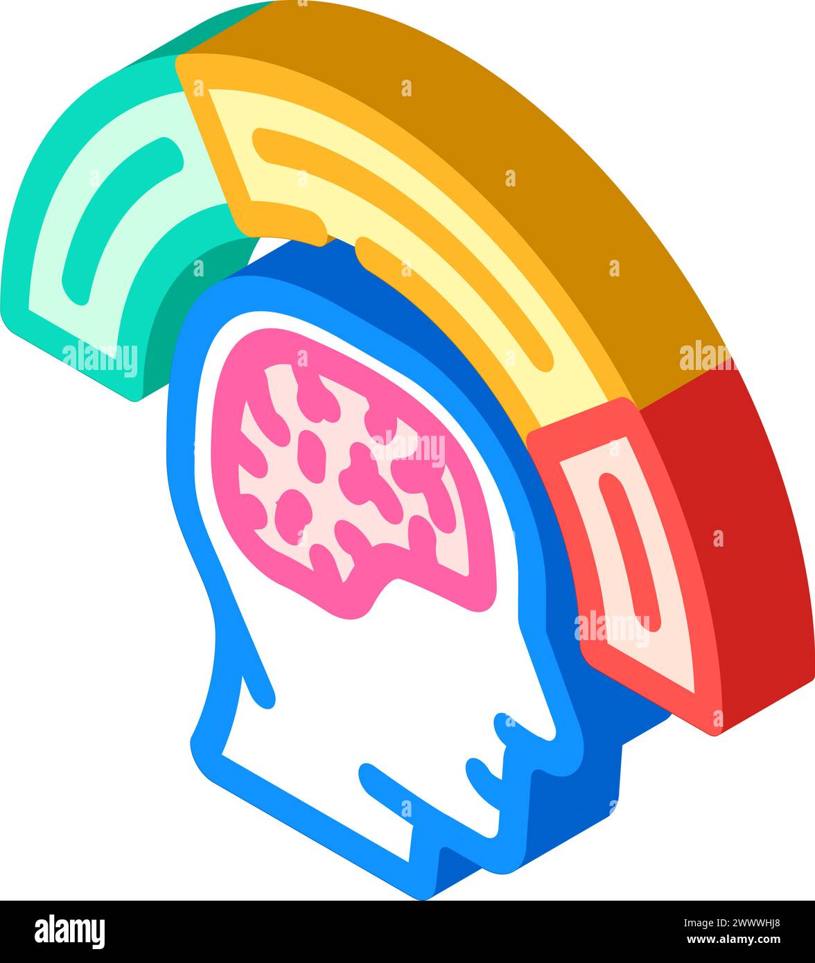 cognitive load ux ui design isometric icon vector illustration Stock ...