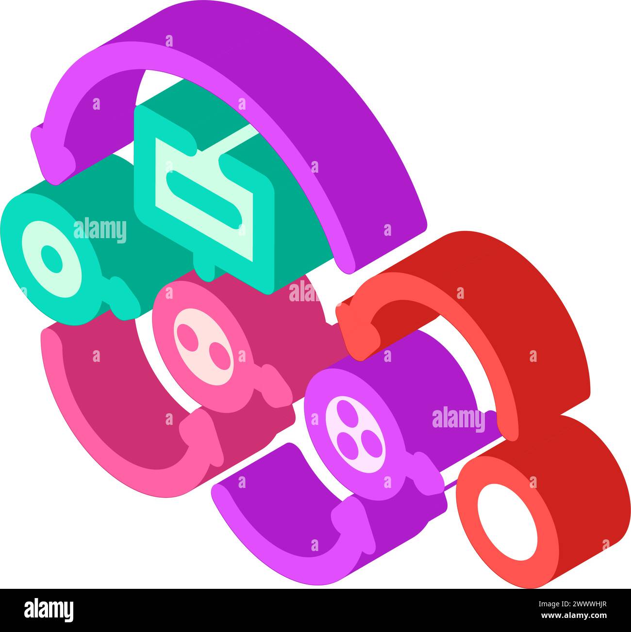 design thinking ux ui isometric icon vector illustration Stock Vector ...