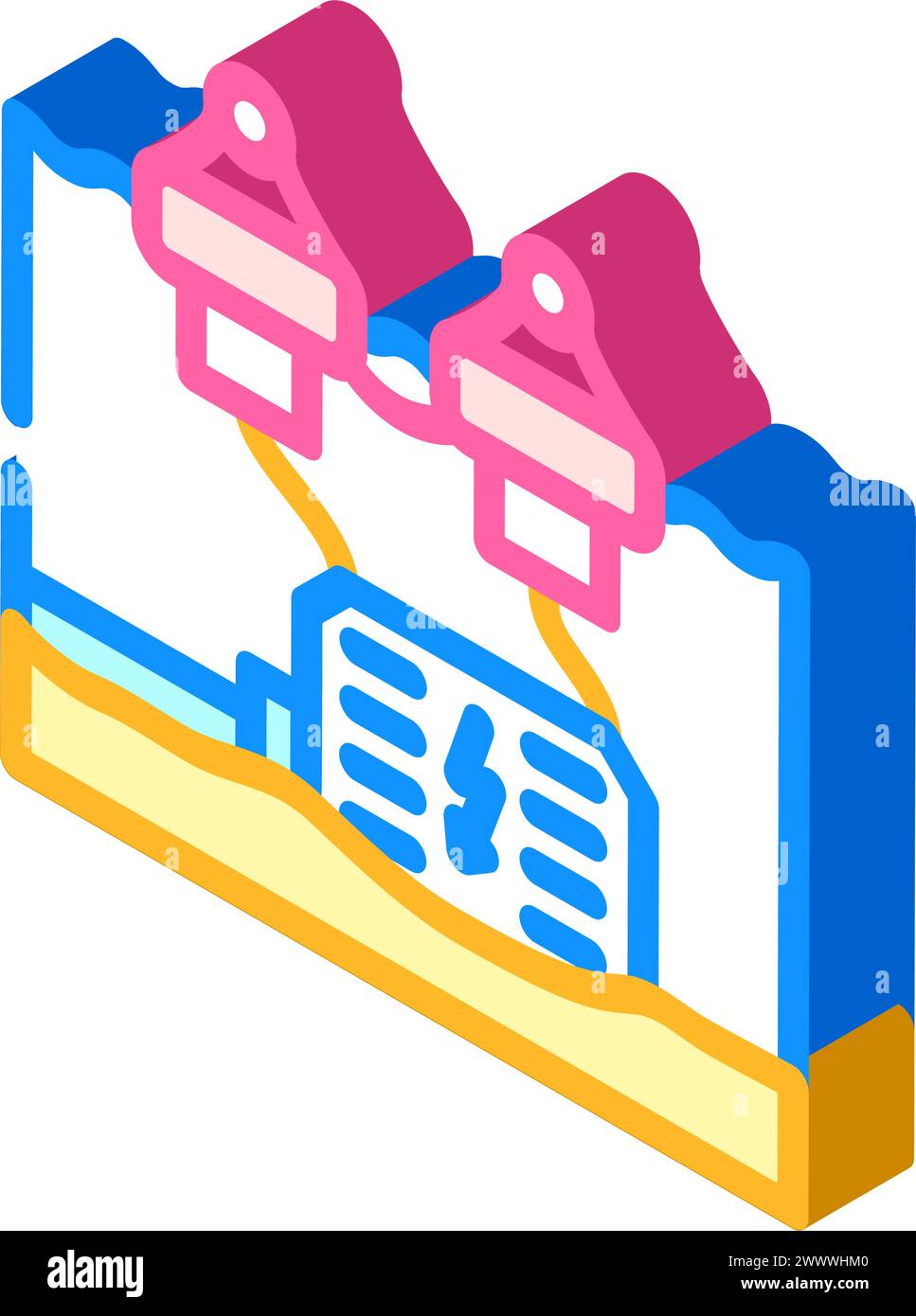 wave energy converter tidal isometric icon vector illustration Stock ...
