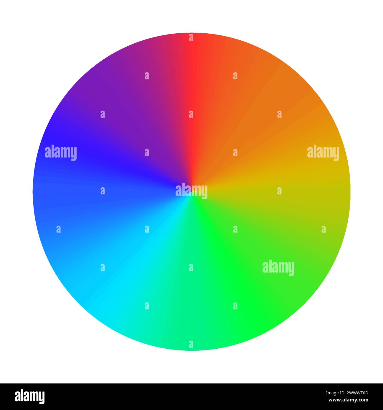 Color wheel chart, bright color wheel guide vector. Stock Vector