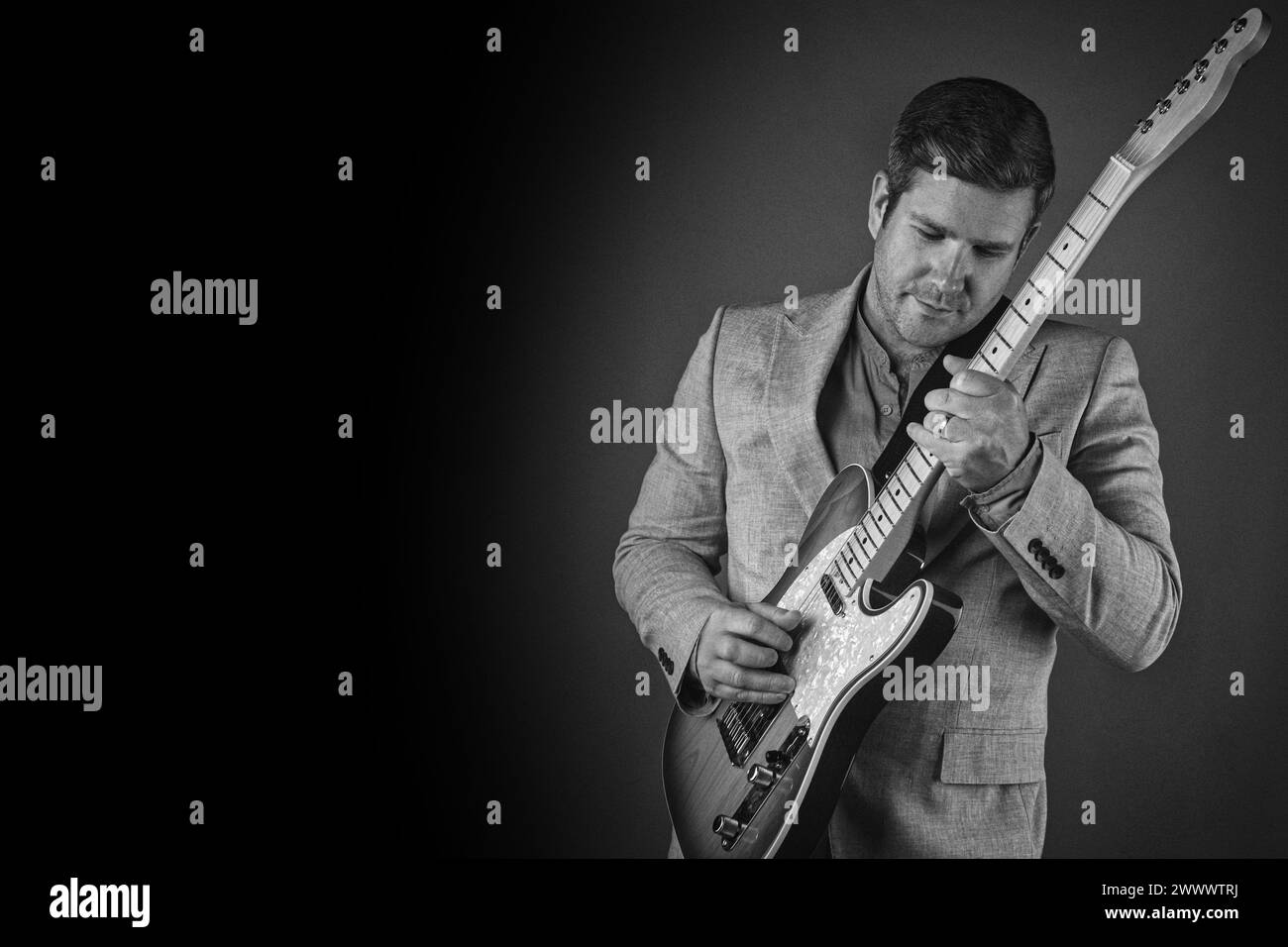 People guitar Black and White Stock