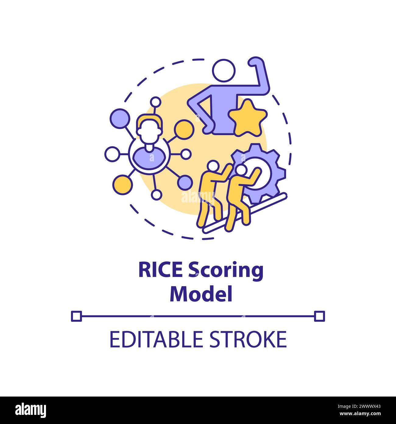 RICE scoring model multi color concept icon Stock Vector Image & Art ...