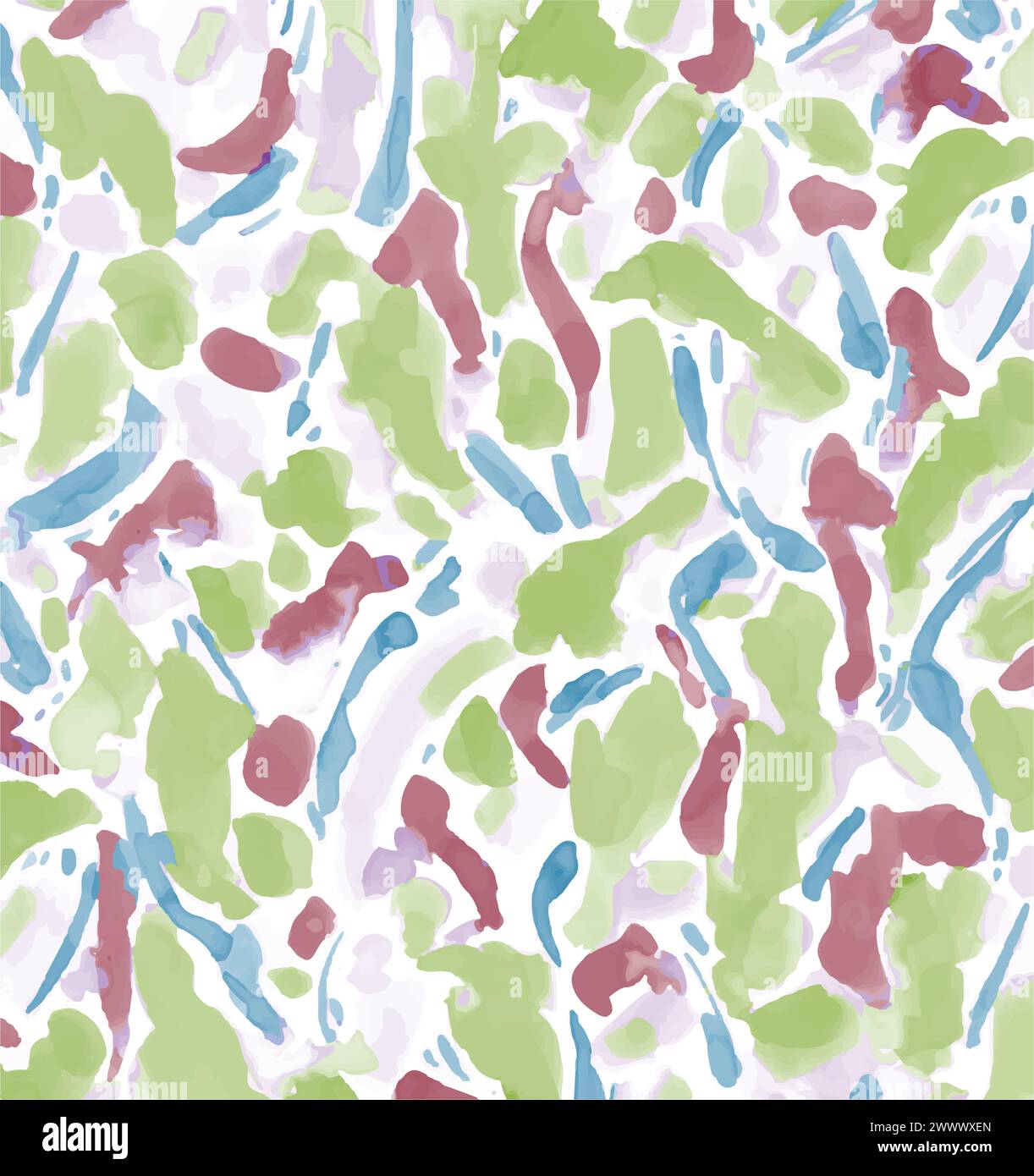 Watercolor seamless pattern. vector watercolor effect , abstract floral background texture Stock Vector