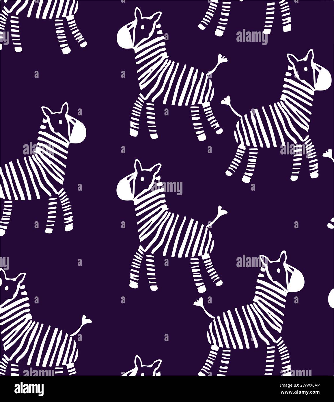 vector animals pattern illustration. wild animal outline safari vector Stock Vector