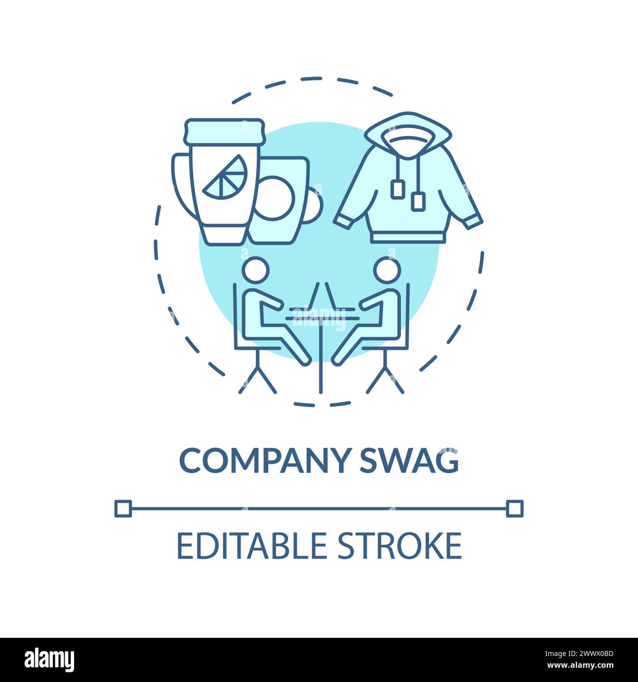 Company swag soft blue concept icon Stock Vector Image & Art - Alamy