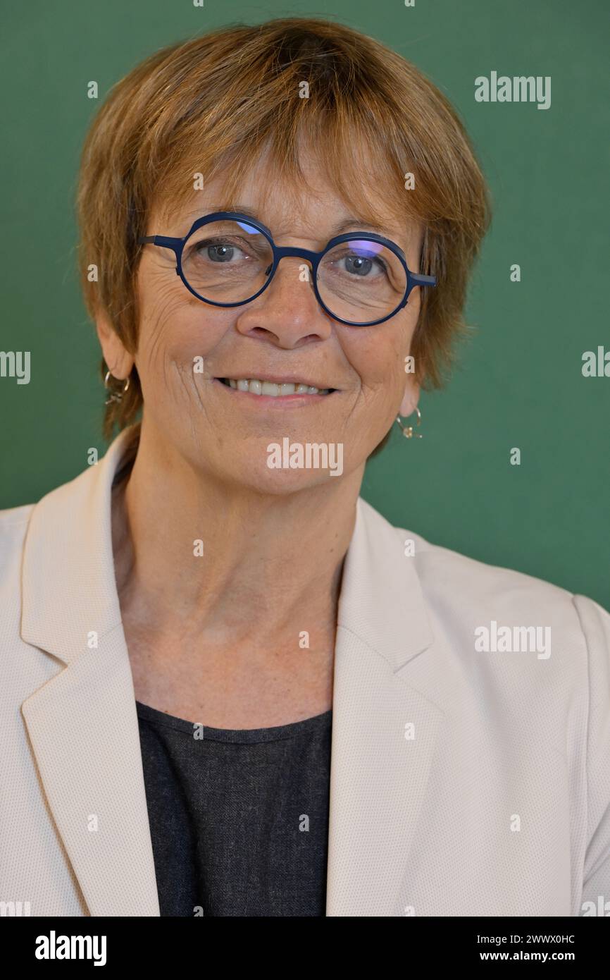 Brussels, Belgium. 26th Mar, 2024. Ecolo's Isabelle Durant poses for ...